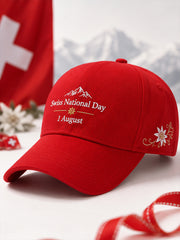 Chapeau imprimé sur le thème de la Fête nationale