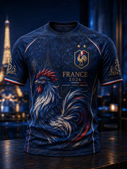 T-shirt à manches courtes pour hommes, commémoration patriotique française