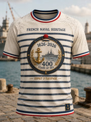 T-shirt manches courtes bleu marine pour homme