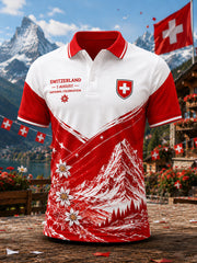 T-shirt polo à manches courtes, graphique, pour la célébration de la Journée nationale des hommes