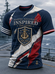 T-shirt manches courtes bleu marine pour homme