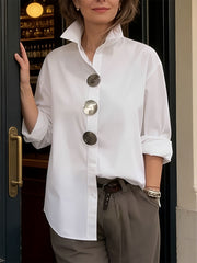 Chemises décontractées de couleur unie pour femmes
