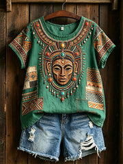 Chemise Femme African Art Coton Lin