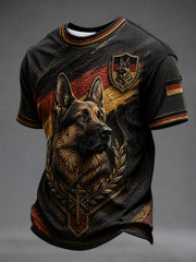 T-shirt imprimé chien de berger allemand pour hommes