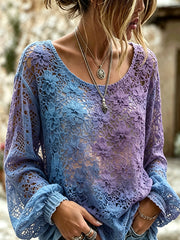 Chemise décontractée en lin imprimé à motifs floraux pour femme, en coton et en lin