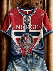 T-shirt décontracté rétro Norwegian Viking Classic Femme
