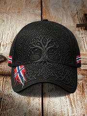 Vintage Norvège Viking Arbre De Vie Drapeau Imprimer Unisexe Chapeau