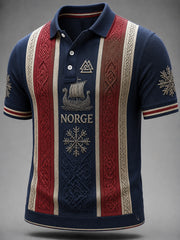 Polo Totem Viking Navire Norvégien Rétro