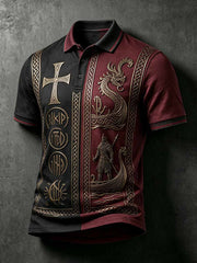 Polo Vintage Viking Warrior pour homme