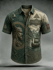 Retro Norwegian Viking-Chemise décontractée d'art celtique