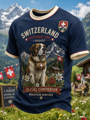 T-shirt à manches courtes graphique pour la célébration de la Journée nationale des hommes