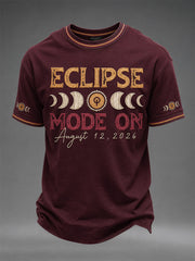 T-shirt décontracté à imprimé Total Solar Eclipse In 2026 pour homme
