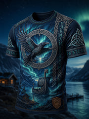Vintage VikingNorse Art Imprimer T-shirt décontracté