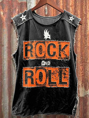 Débardeur vintage pour homme à imprimé de groupe punk rock