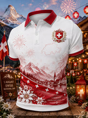 T-shirt polo à manches courtes, graphique, pour la célébration de la Journée nationale des hommes