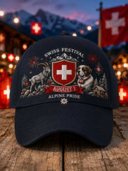 Chapeau imprimé avec des motifs de célébration de la fête nationale