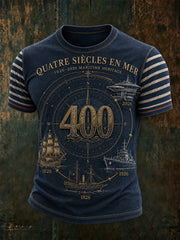 Chemise à manches courtes bleu marine pour homme