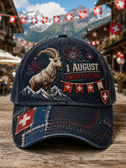 Chapeau imprimé avec des motifs de célébration de la fête nationale