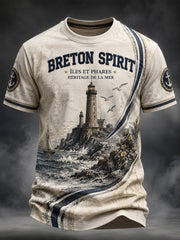 T-shirt à manches courtes pour homme, Bretagne, France