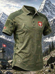 Polo imprimé Swiss Legion pour homme