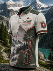 Polo imprimé pour homme de style militaire suisse