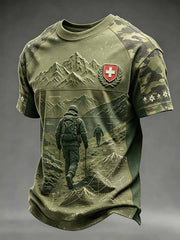 T-shirt pour homme à imprimé motif légion suisse