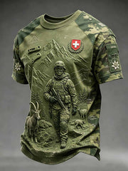 T-shirt pour homme à imprimé motif légion suisse