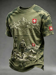 T-shirt pour homme à imprimé motif légion suisse