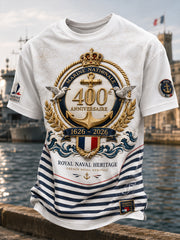 Chemise à manches courtes bleu marine pour homme