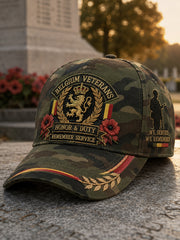 Chapeau de camouflage pour homme avec imprimé graphique en hommage aux anciens combattants