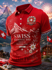 Polo Homme Manches Courtes Imprimé Fête Nationale