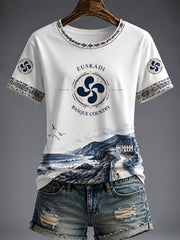 T-shirt imprimé pour femme, Espagne, Euskadi