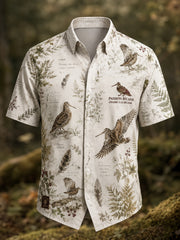 Chemise décontractée à manches courtes pour la saison de chasse, style français, pour hommes
