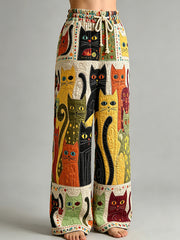 Pantalon Femme Animal Cat Art Print