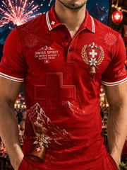 T-shirt polo à manches courtes, graphique, pour la célébration de la Journée nationale des hommes