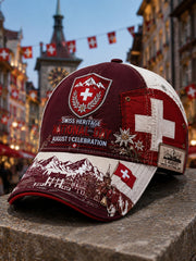 Chapeau imprimé avec des éléments de célébration de la fête nationale