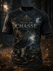 T-shirt à manches courtes pour la saison de chasse française masculine