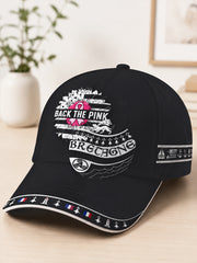 Chapeau décontracté noir français Bretagne Breast Cancer Print