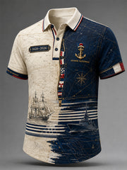 T-shirt manches courtes bleu marine pour homme