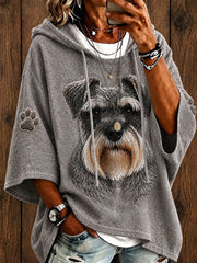Femmes Mignon Miniature Schnauzer Art Casual Hoodie