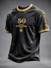 T-shirt décontracté à imprimé festival celtique de Lorient français noir pour homme
