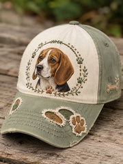 Chapeau décontracté imprimé artistique Éléments culturels de chien animal unisexe