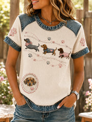 Animal Dog Culture Art Imprimer T-shirt Femme