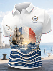 T-shirt manches courtes de la Marine française pour homme