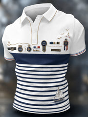T-shirt manches courtes de la Marine française pour homme