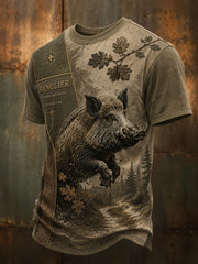 T-shirt à manches courtes pour la saison de chasse française, modèle homme