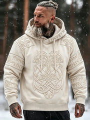 Sweat à capuche confortable pour homme, motif celtique d’inspiration viking
