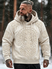 Sweat à capuche confortable pour homme, motif viking de l’Arbre de Vie et motifs celtiques