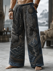 Pantalons vikings pour homme en coton et chanvre