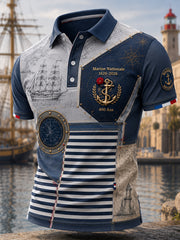 T-shirt manches courtes pour homme, marine français
